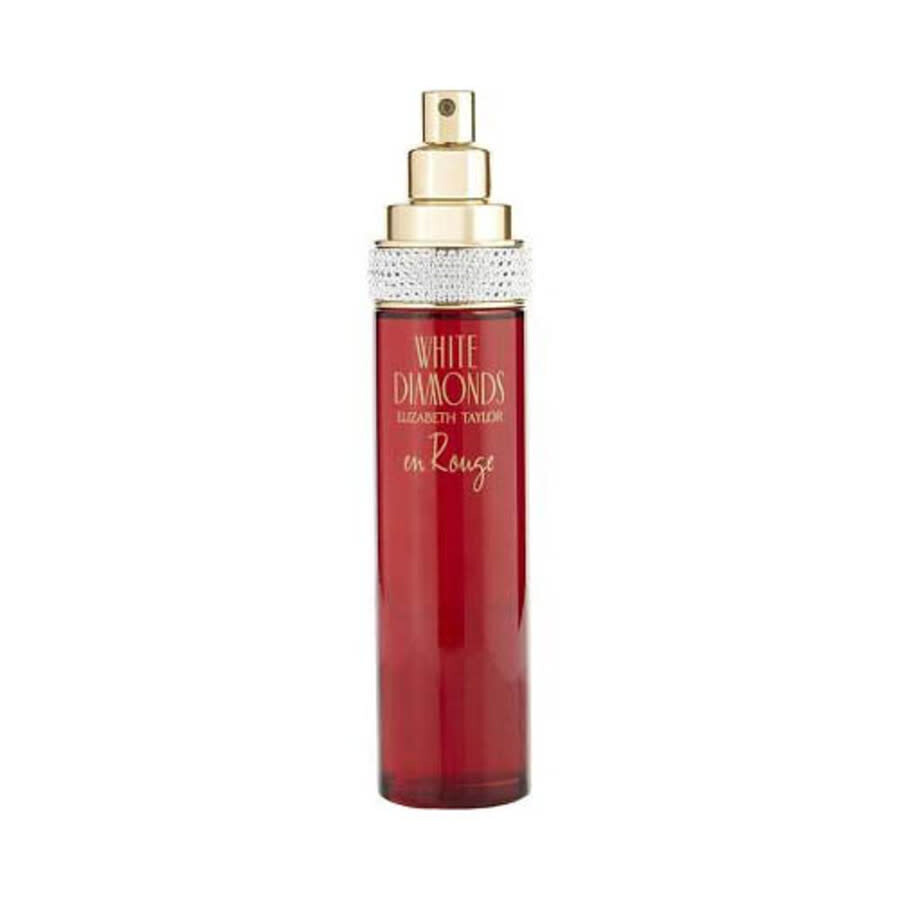 Elizabeth Taylor Ladies White Diamonds En Rouge Edt Spray 3.3 oz (tester) Fragrances 719346243681 In Orange / Pink / White