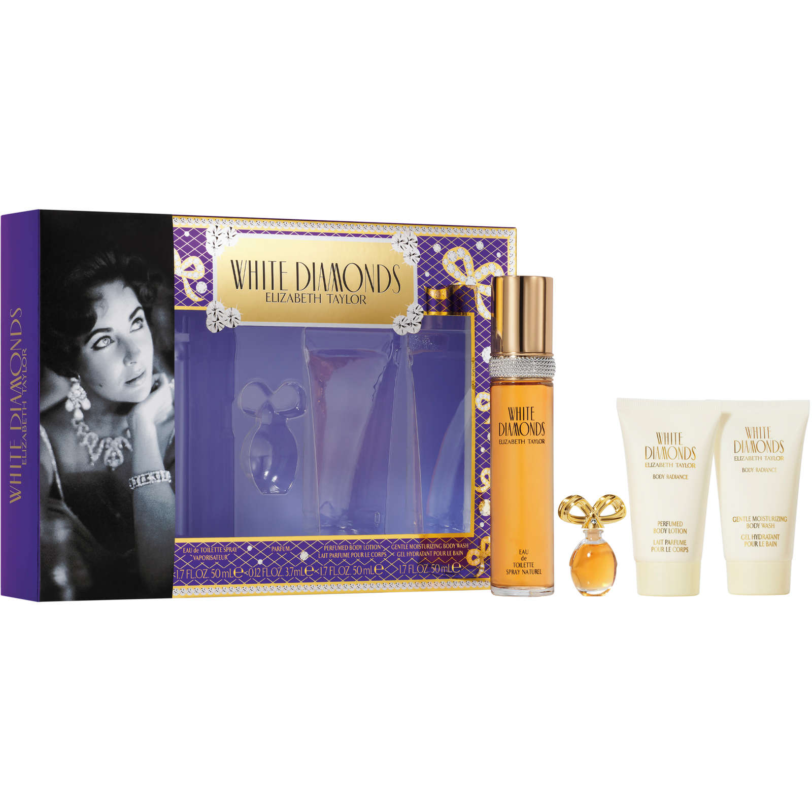 Elizabeth Taylor Ladies White Diamonds Gift Set Fragrances