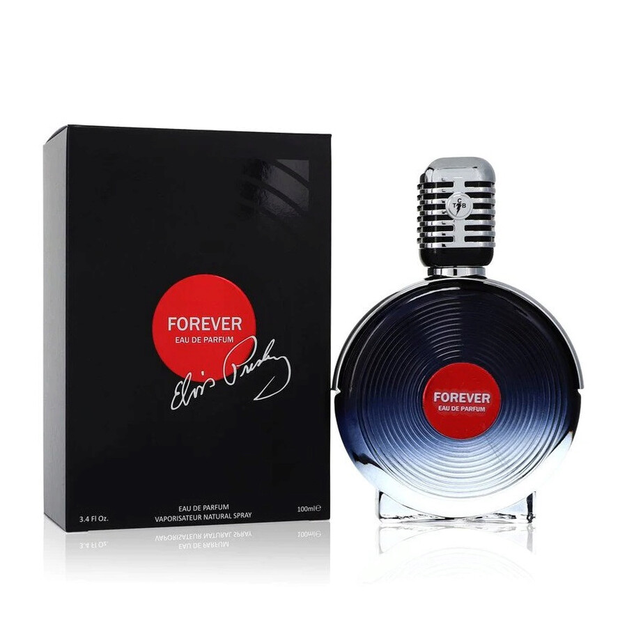 Elvis Presley Men's Forever Edp 3.4 oz Fragrances 850011432068 In Black / Green / Lemon / Violet