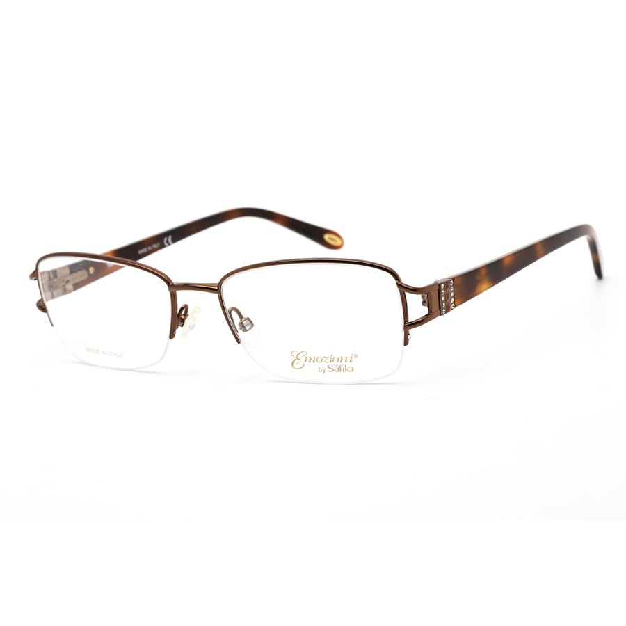Emozioni Ladies Brown Rectangular Eyeglass Frames EM4388009Q0053 ...
