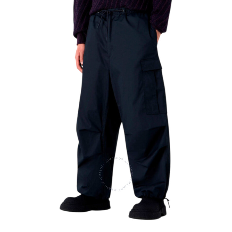 Emporio Armani Adjustable Zip Drawstring Trouser In Blue