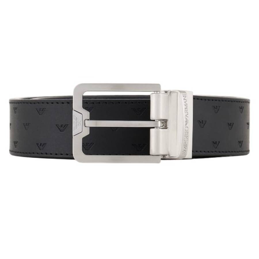 All-Over Embossed Eagle Reversible Leather Belt