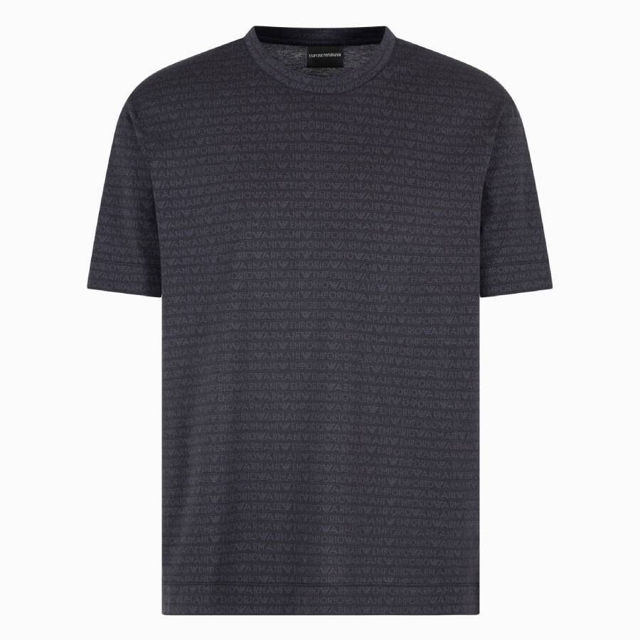 Allover Jacquard Logo Tee, Size X-Large