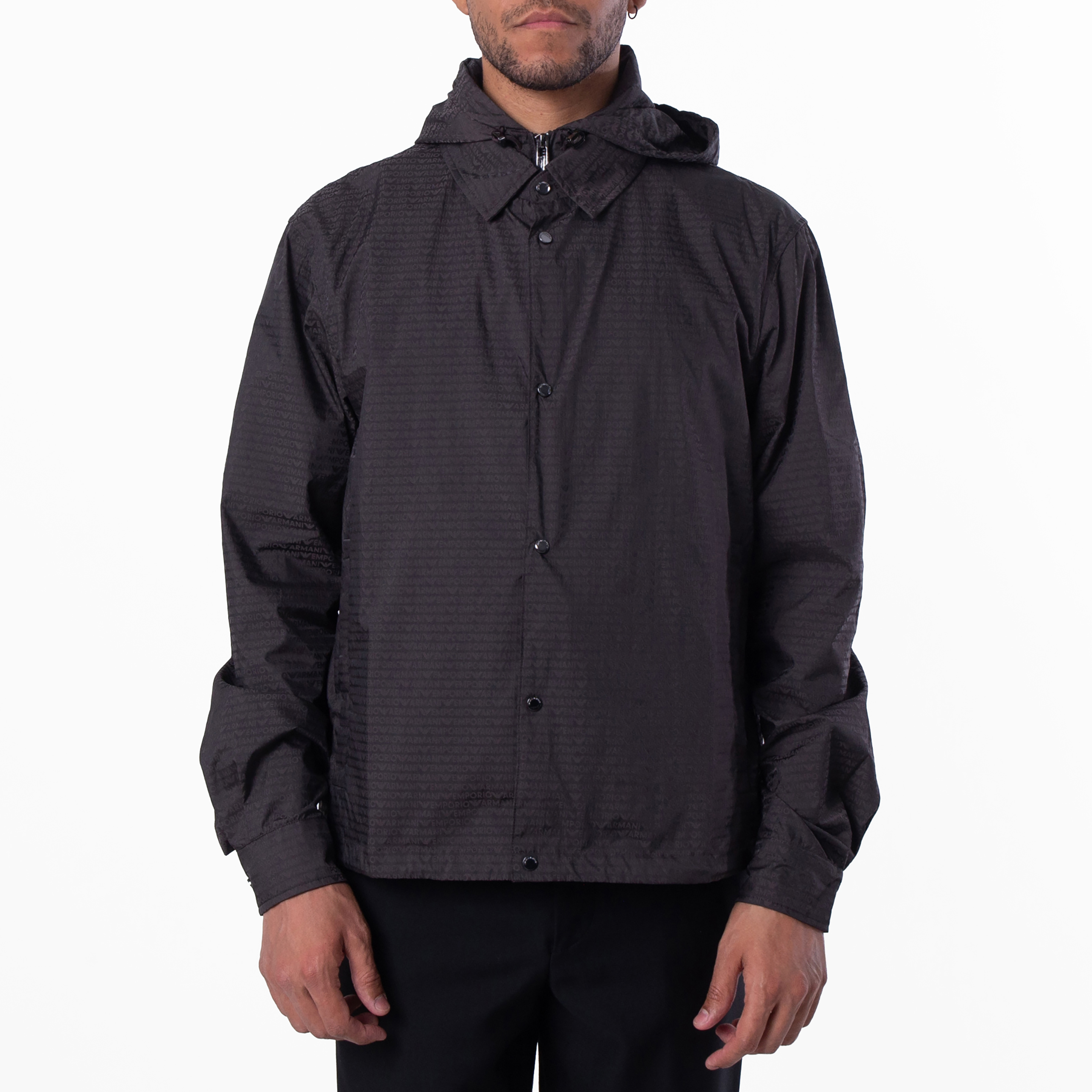 Emporio Armani All-Over Logo Nylon Blouson, Brand Size 50 ( US