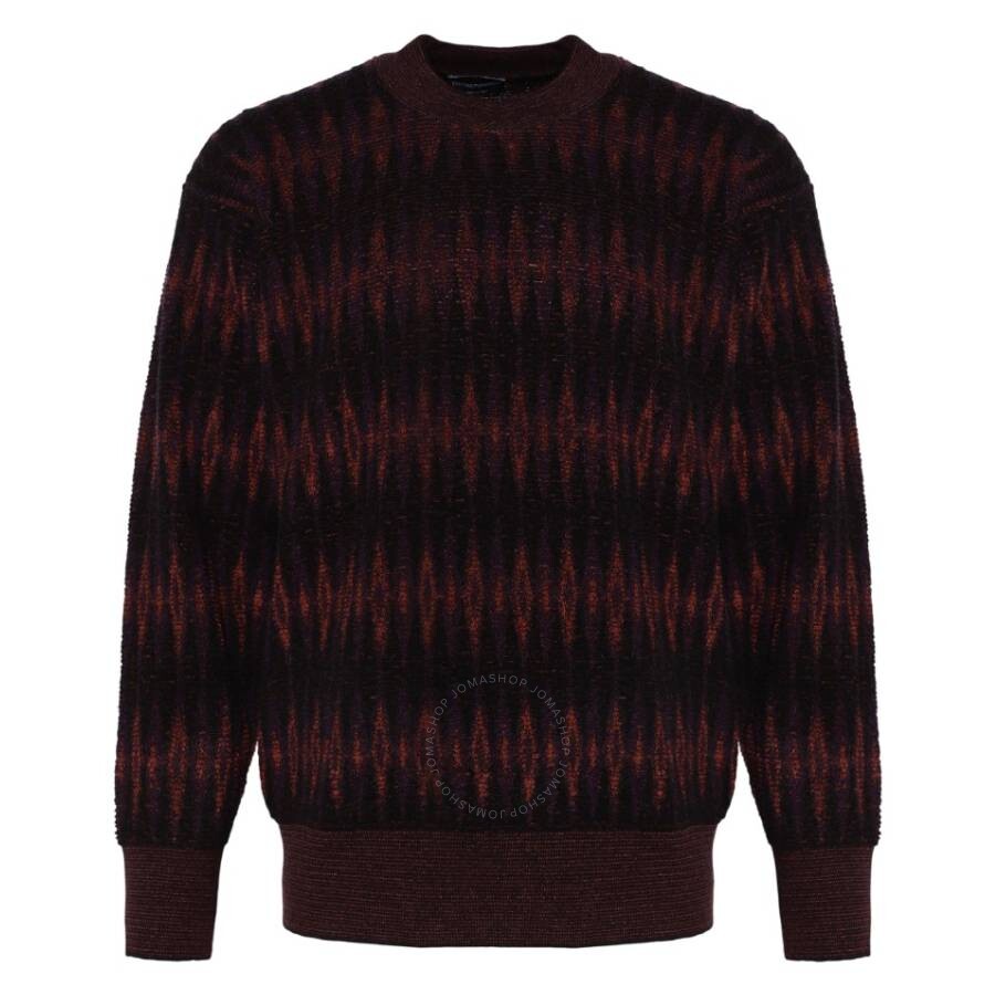 Emporio Armani Alpaca And Mohair Blend Jumper In Black