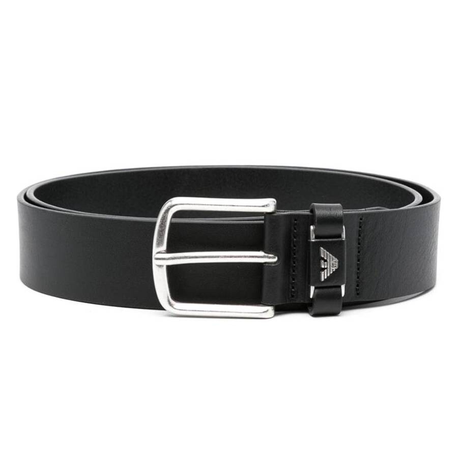 Black Cowhide Leather Belt