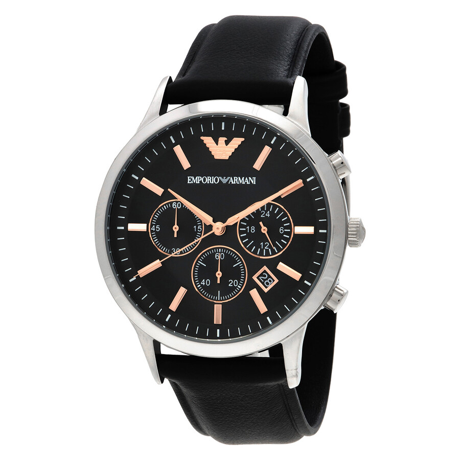 Emporio Armani Chronograph Quartz Black Dial Men's Watch