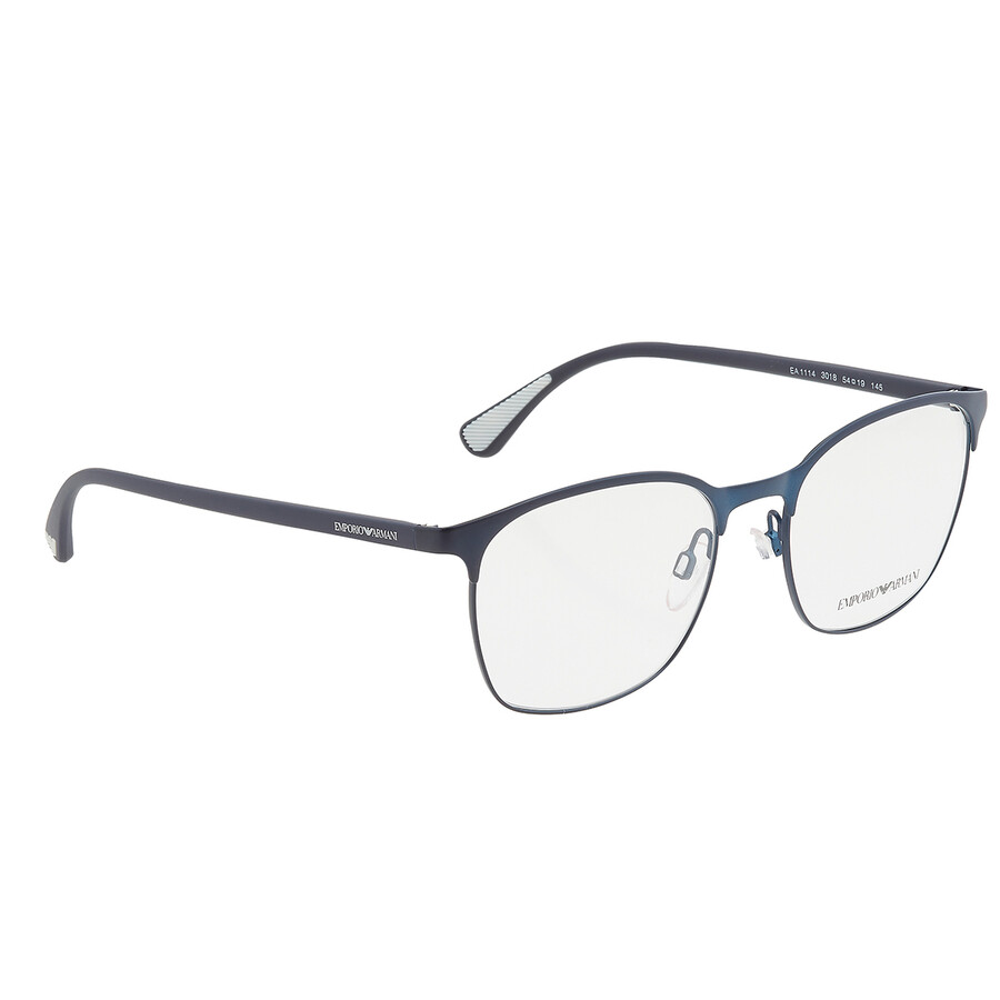 Emporio Armani Demo Square Men's Eyeglasses Ea1114 3018 54 In Blue