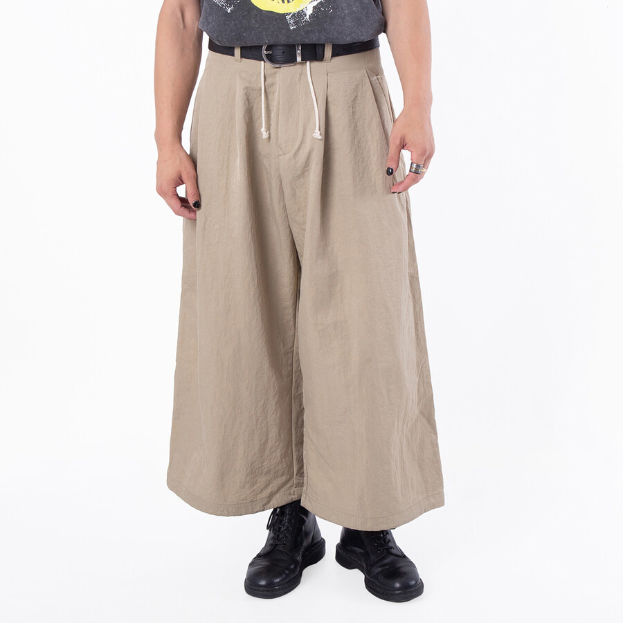 Drawstring Polyamide Wide Trouser