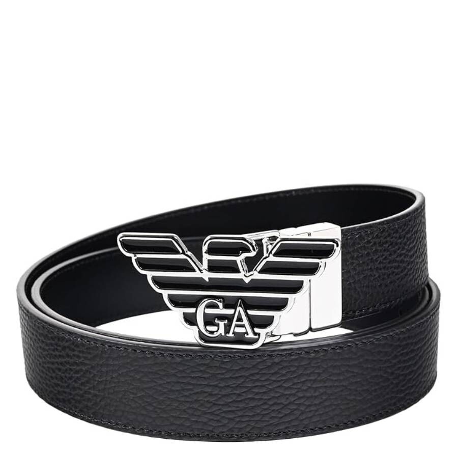 Eagle Logo Buckle Leather Belt