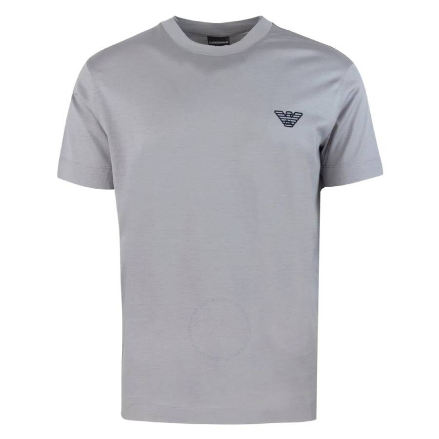 大好き Embroidered Logo Eagle Armani Emporio T-Shirt, Small Size トップス