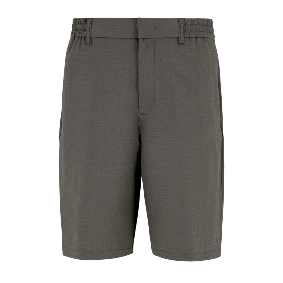 Emporio Armani Technical Nylon Blend Seersucker Regular Fit Bermuda Shorts
