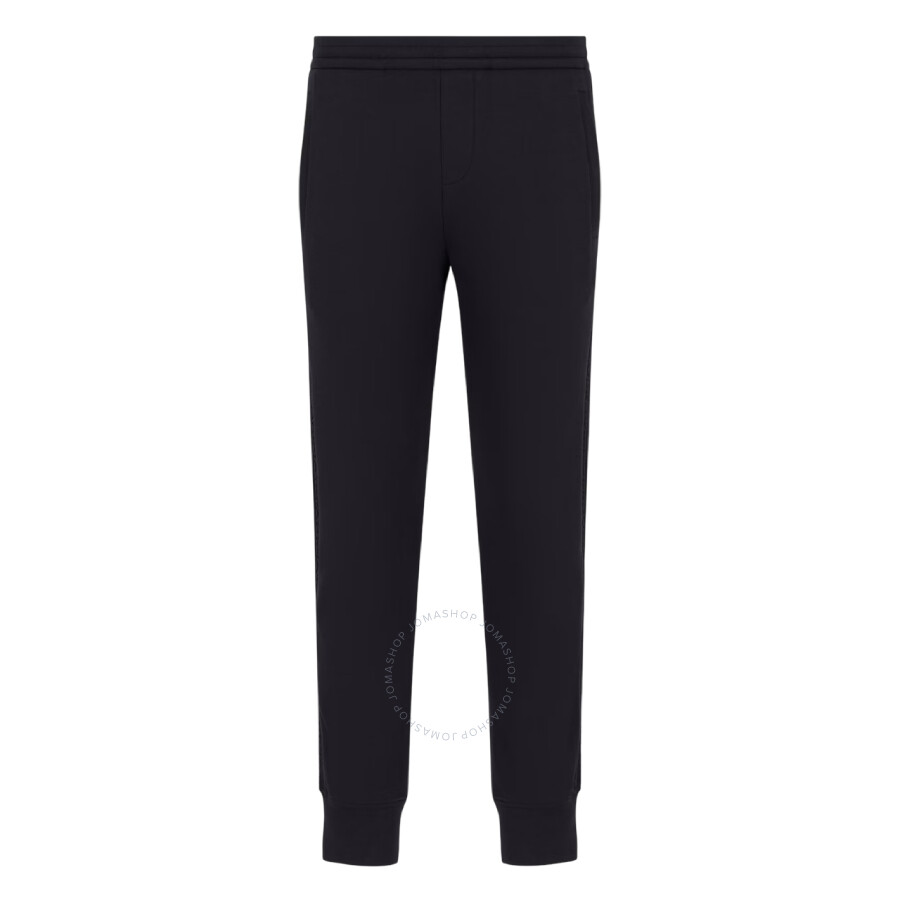 Emporio Armani Elasticated-waist Drawstring Joggers In Blue