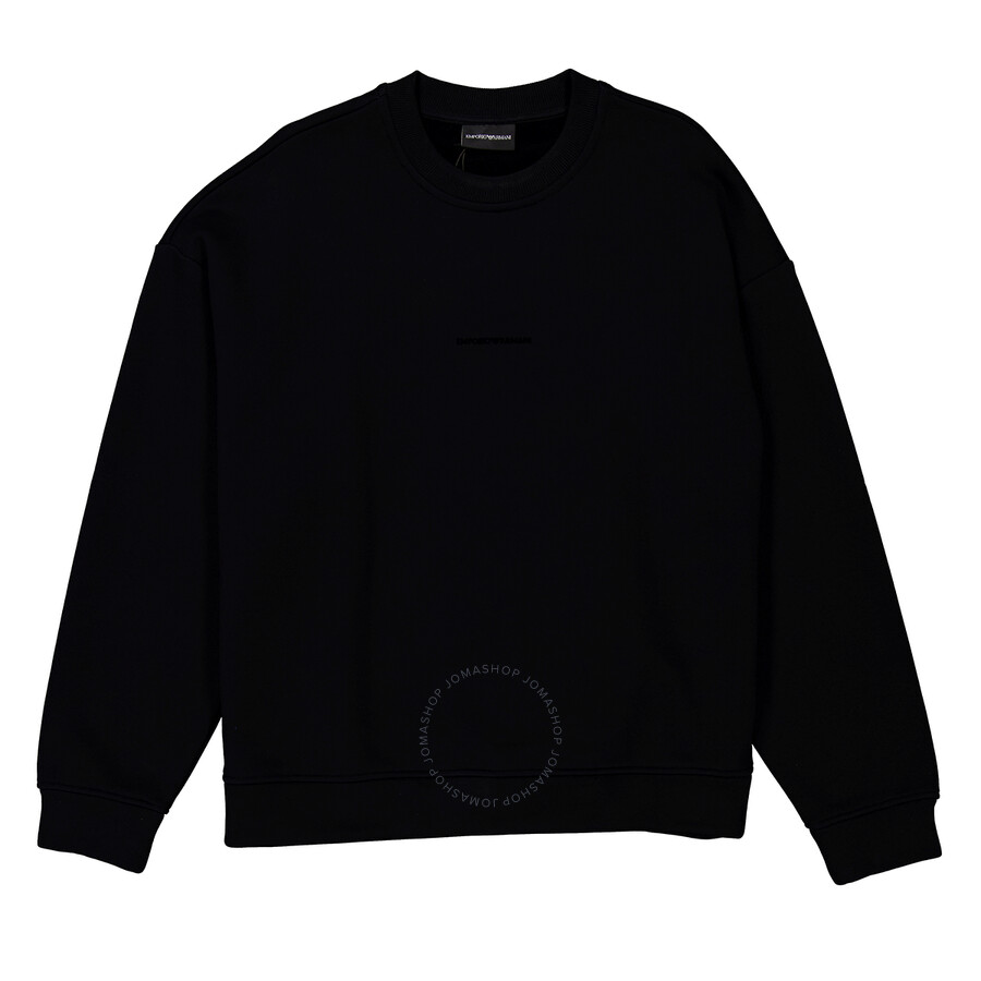 Emporio Armani All-over Jacquard Lettering Cotton Jumper