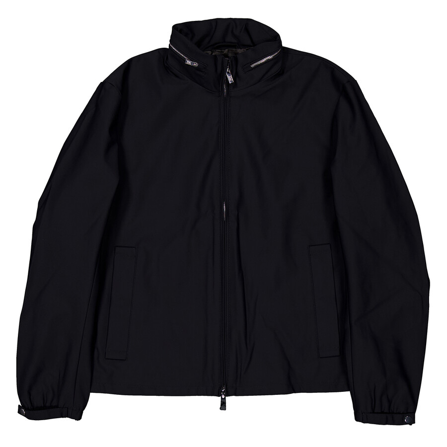 Essentials Full-Zip Nylon Jacket with Stowaway Hood