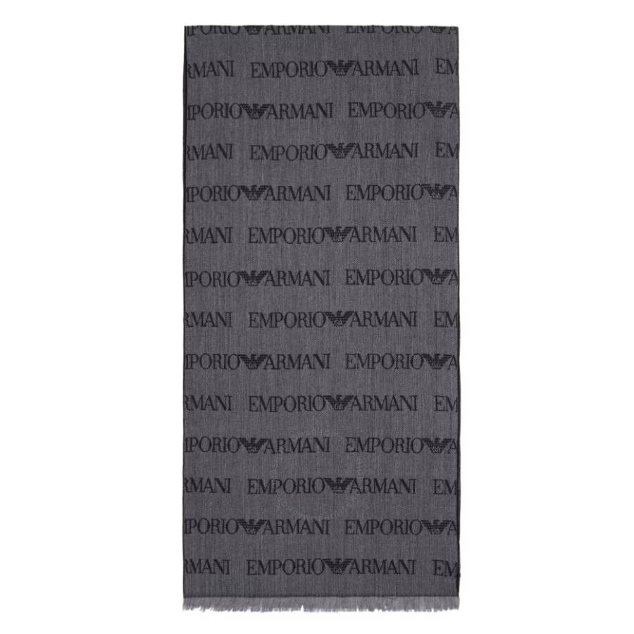 Jacquard Logo Virgin-Wool Blend Scarf
