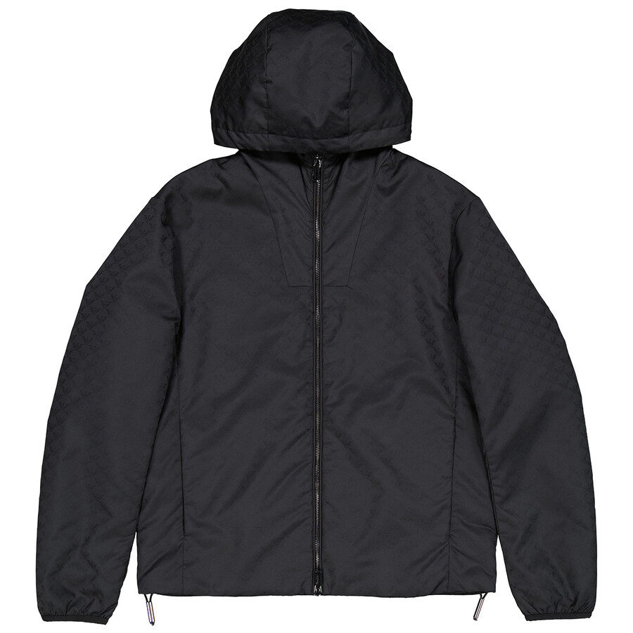 Jacquard Monogram Hooded Nylon Blouson Jacket