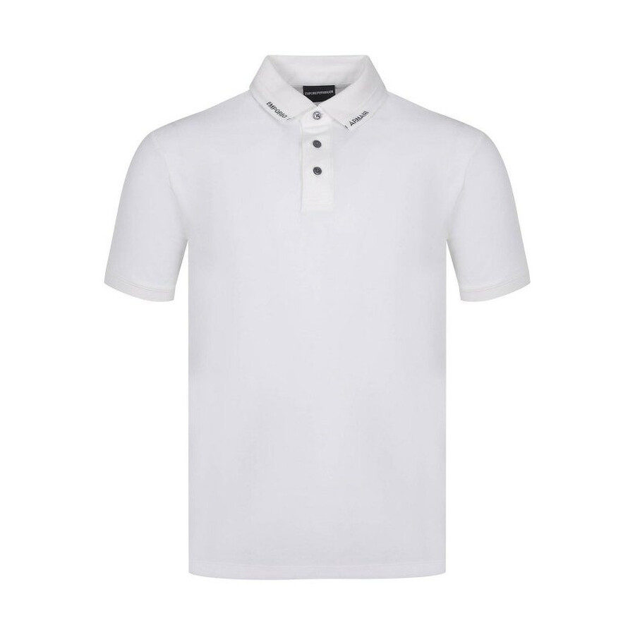 Jersey Polo Shirt with Logo Collar