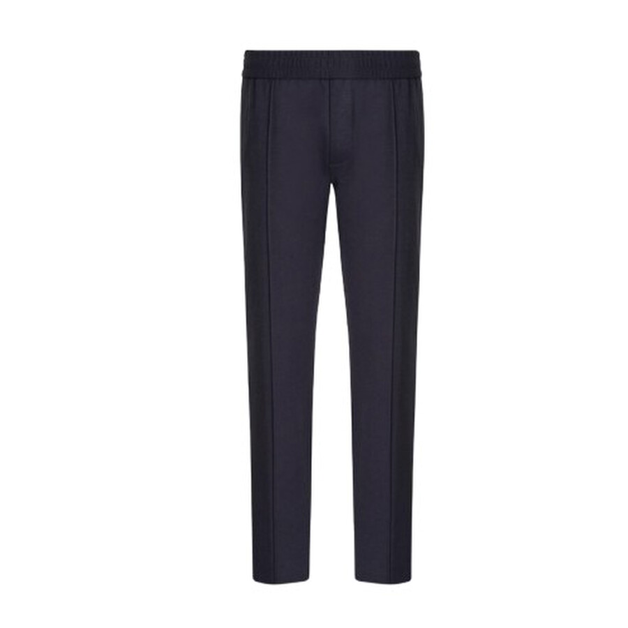 Knitted Jersey Joggers With Ribs, Size Small