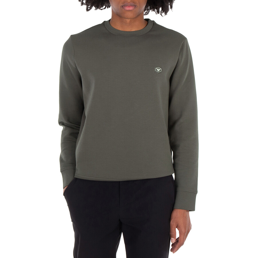 Logo Patch Crew-Neck Sweatshirt, Size Small