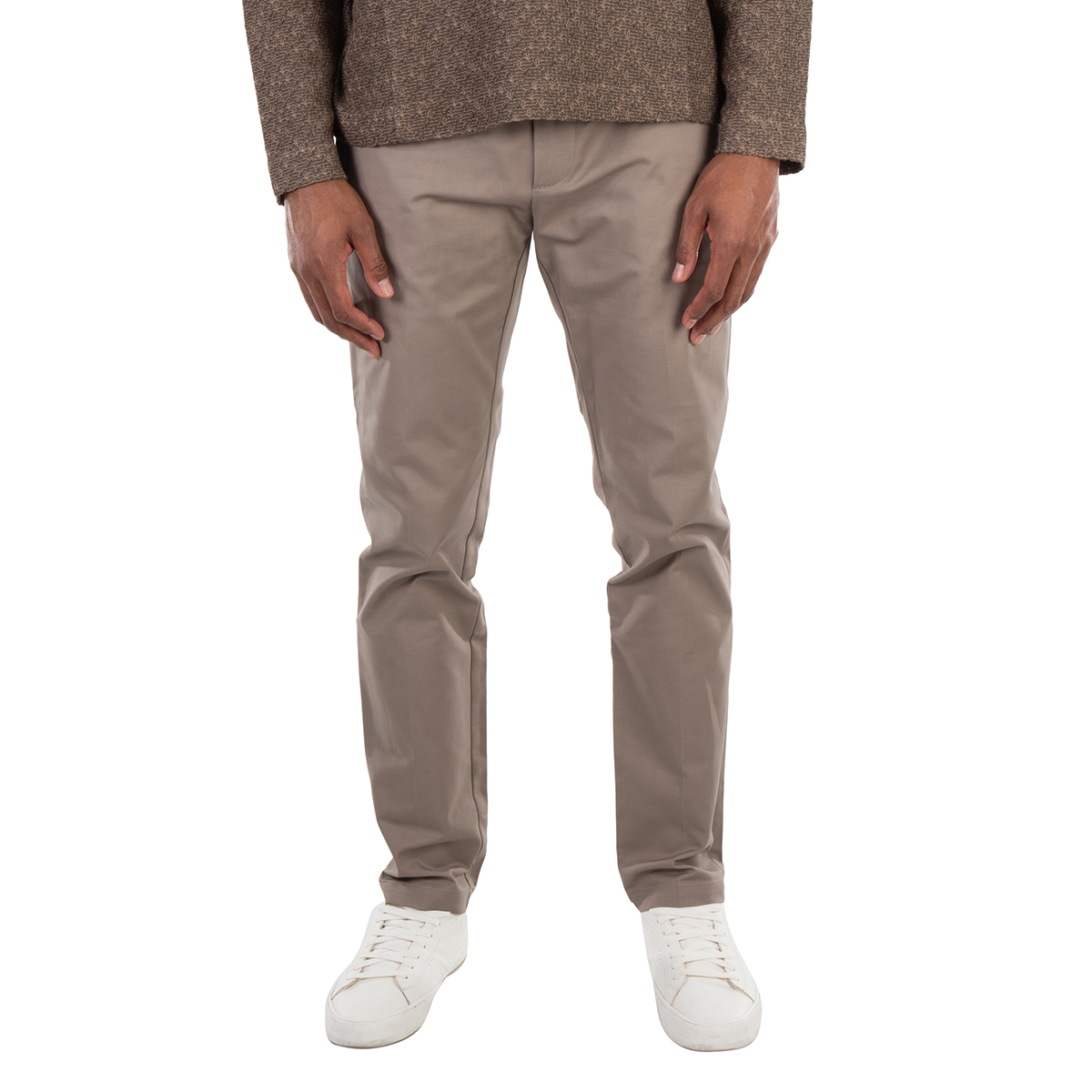 Emporio Armani Logo-Plate Cotton Chino Trouser, Brand Size 52 (US