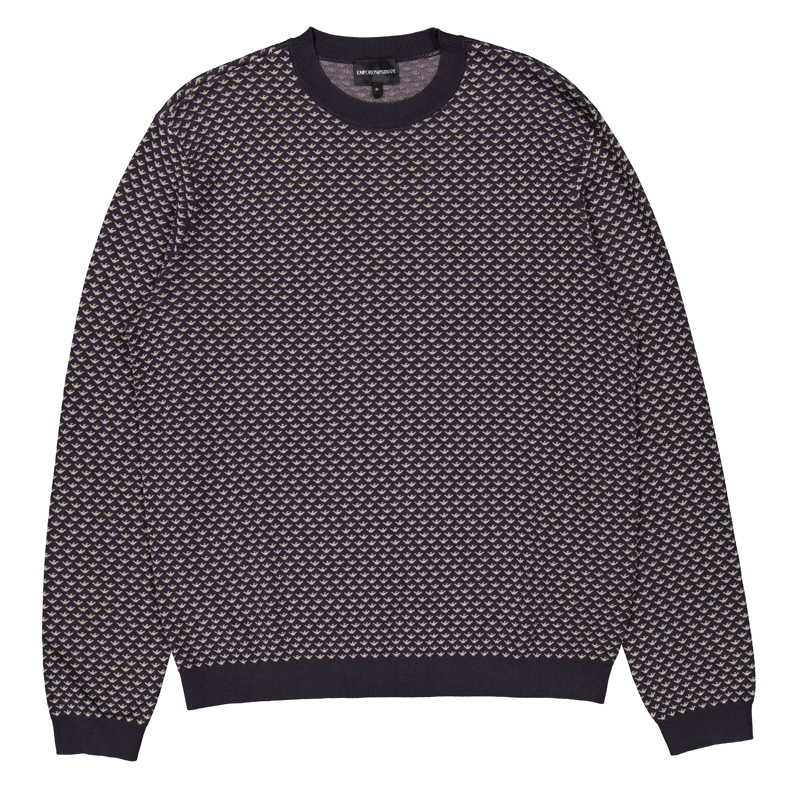 Emporio Armani Long Sleeve Wool Blend Sweater, Size X-Large