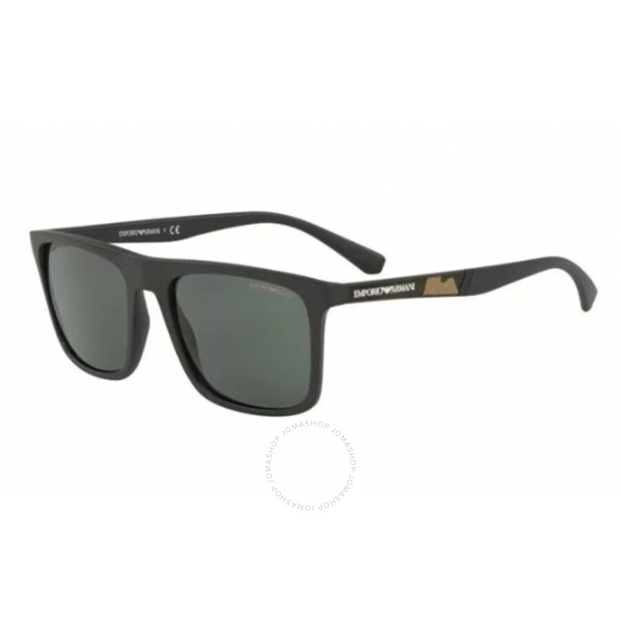 Emporio Armani Men's Black Square Sunglasses AR4097 504271 56