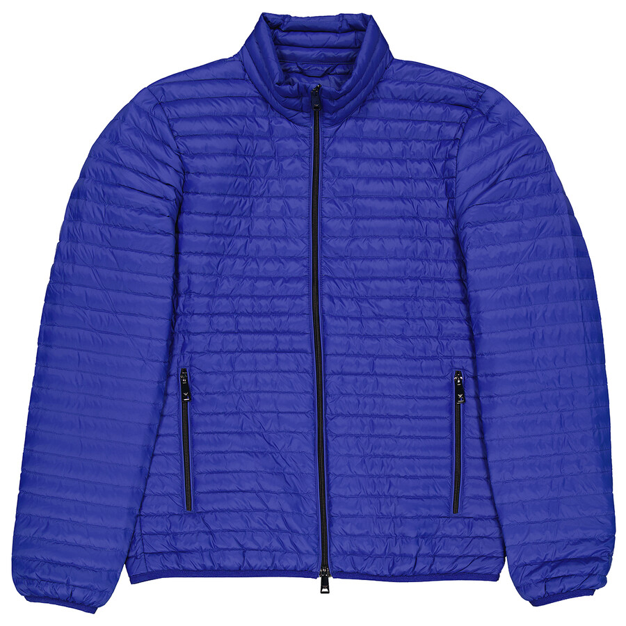 Emporio Armani Men's Blue Padded Down Jacket, Brand Size 50 (US Size 40