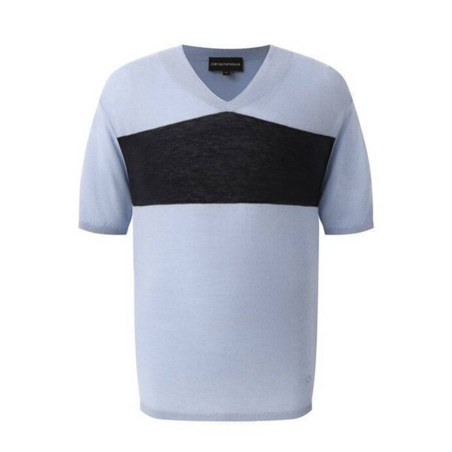 Men's Colour Block V-Neck T-Shirt