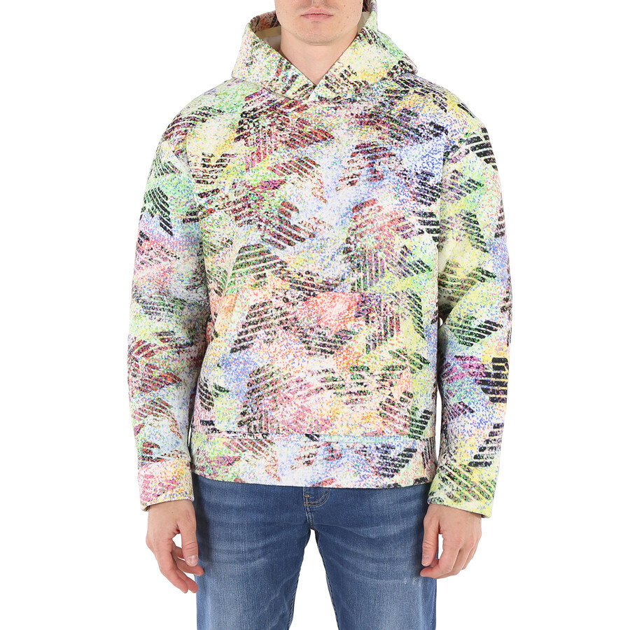 Shop Emporio Armani Men's Eagle Logo Print Hooded Sweatshirt