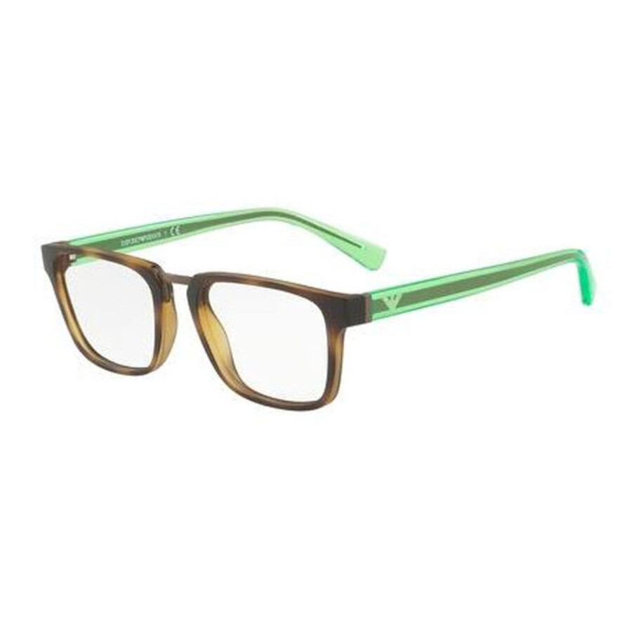 Emporio Armani Men's Tortoise Square Eyeglass Frames EA3108F 5089 55