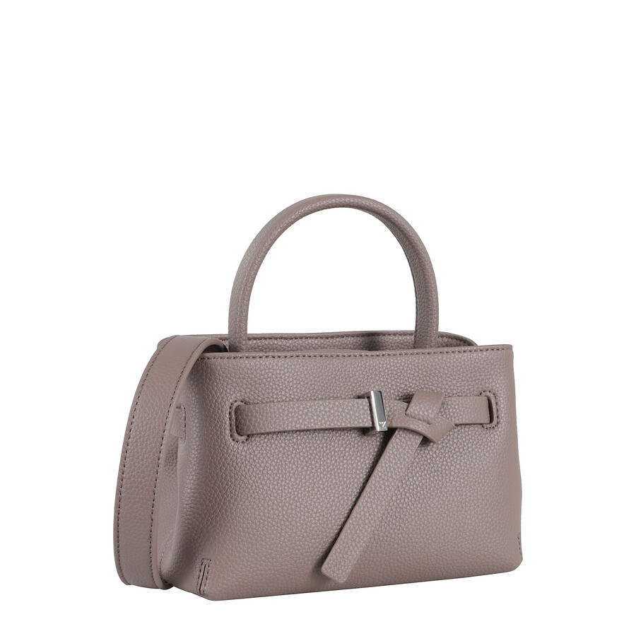 Emporio Armani Textured Leather Mini Shoulder Bag In Neutral