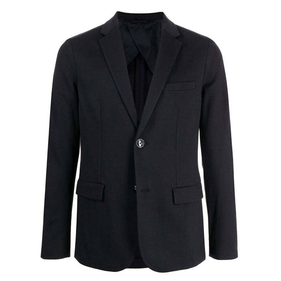 Navy Single-Breasted Jacket
