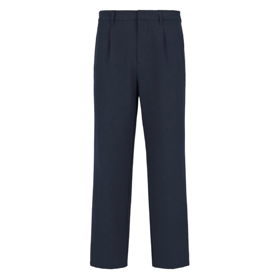 Seersucker Pleated-Waist Chinos Pants