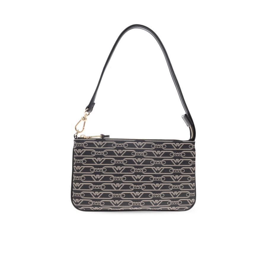 Emporio Armani Shoulder Bag With Monogram In Black