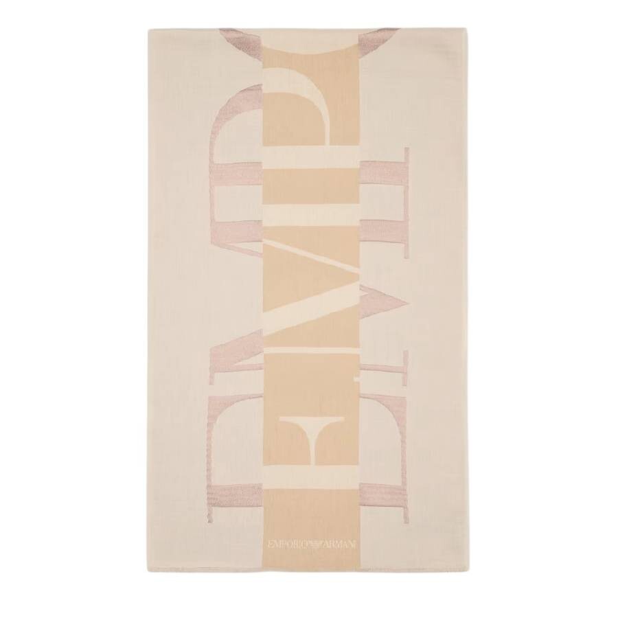 Stole With Oversized Jacquard Logo