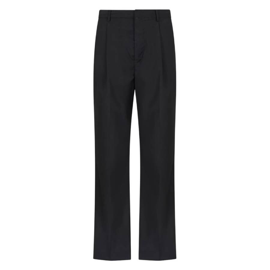 Virgin Wool Pleated Trousers