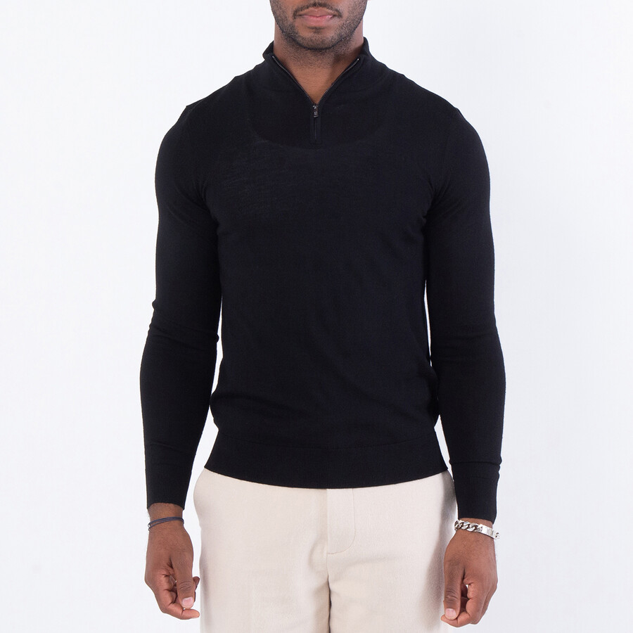 Virgin-Wool High-Neck Jumper