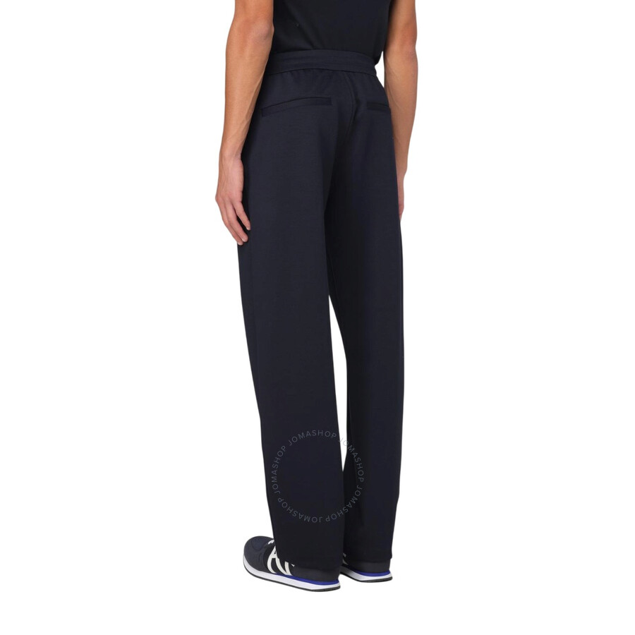 Emporio Armani Wool-blend Cloth Trousers In Blue