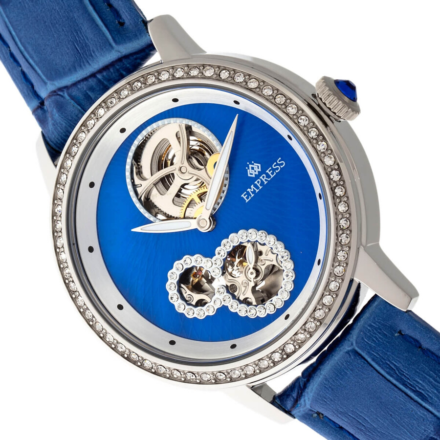 Empress Tatiana Automatic Crystal Blue Dial Ladies Watch EMPEM2902