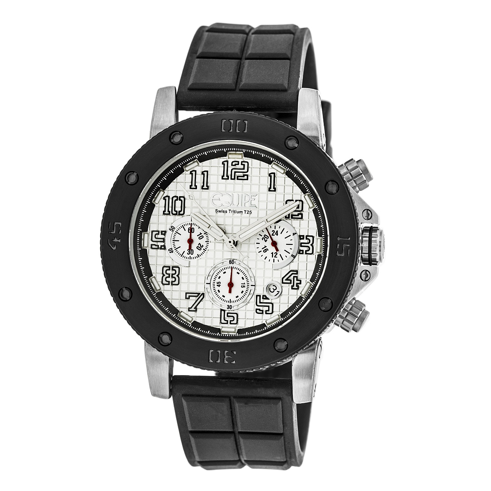 Equipe Tritium Arciform Chronograph Silver Dial Men's Watch ET411