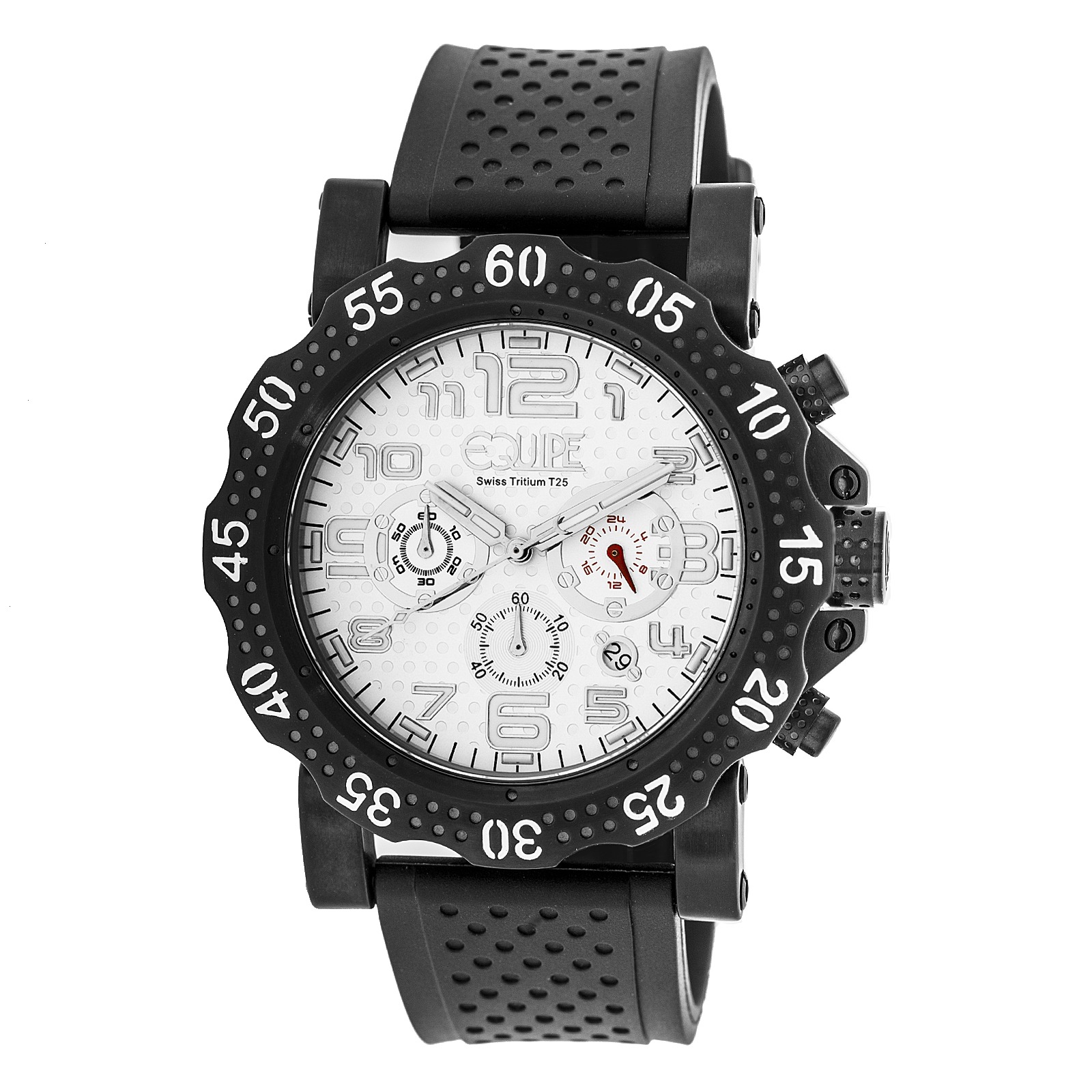 Equipe Tritium Rivet Chronograph White Dial Men's Watch ET207