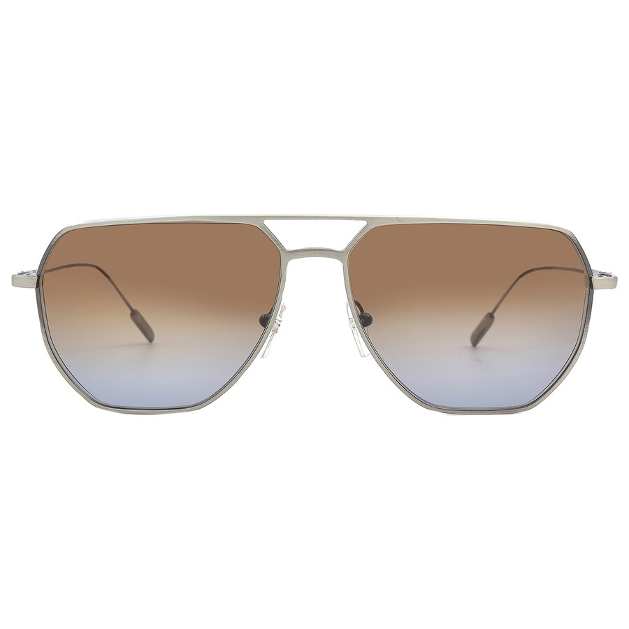 Zegna Ermenegildo Zegna Brown Gradient Navigator Men's
