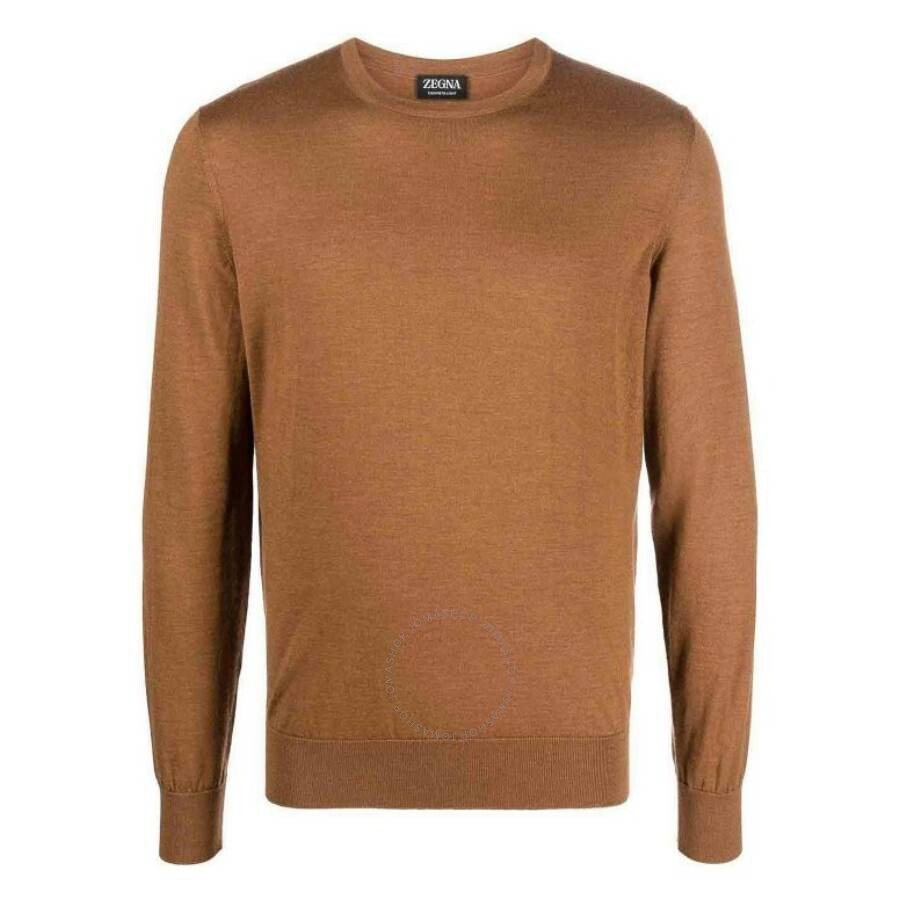 Ermenegildo Zegna Cashmere And Silk-blend Sweater In Beige