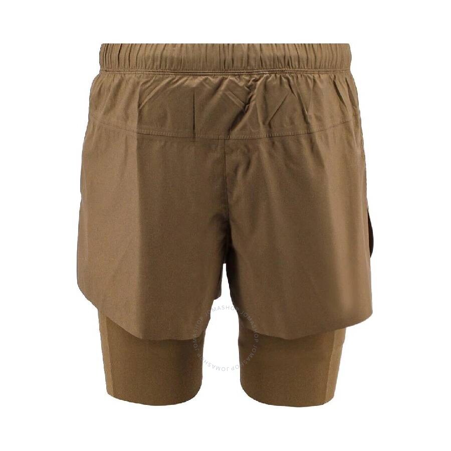 Ermenegildo Zegna Logo Layered Running Shorts In Beige