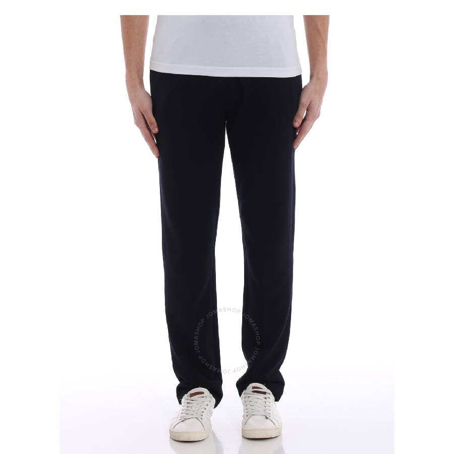 Ermenegildo Zegna Logo-patch Wool Jogger Pants In Black