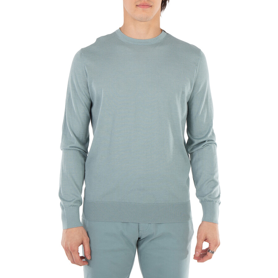 Zegna Ermenegildo Long-sleeve Cotton Sweatshirt In Blue