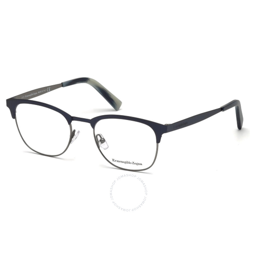 Ermenegildo Zegna Men's Blue Round Eyeglass Frames EZ509909150
