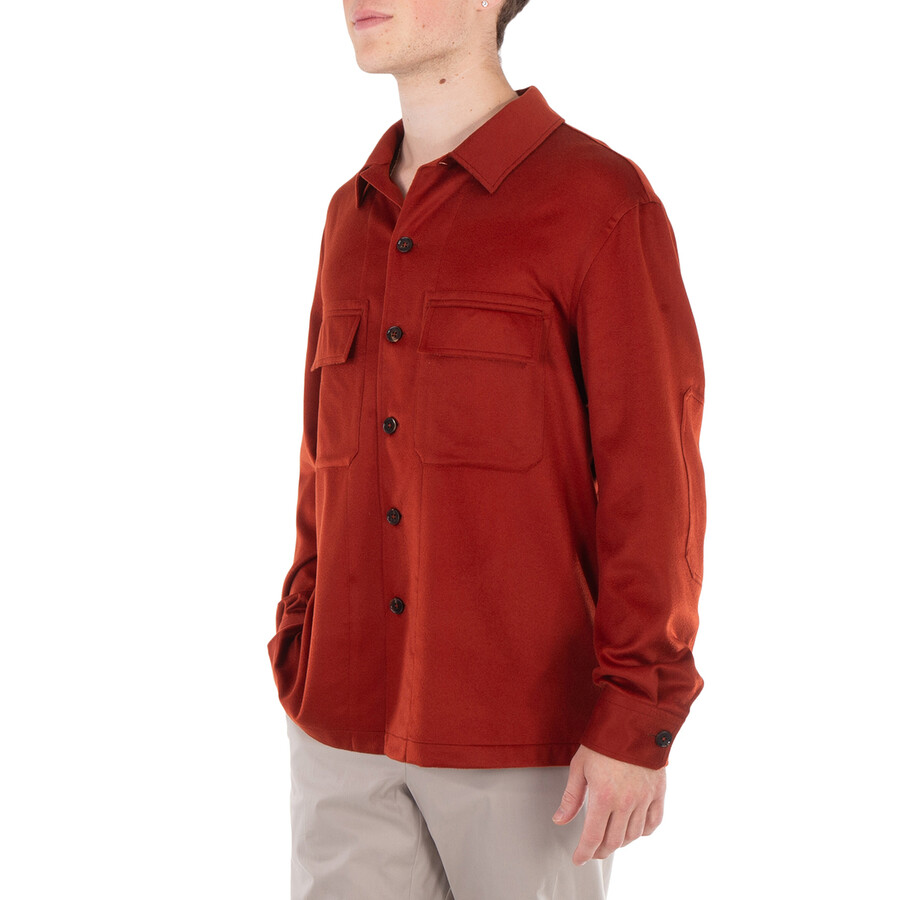 Zegna Ermenegildo Oasi Cashmere Overshirt In Brown
