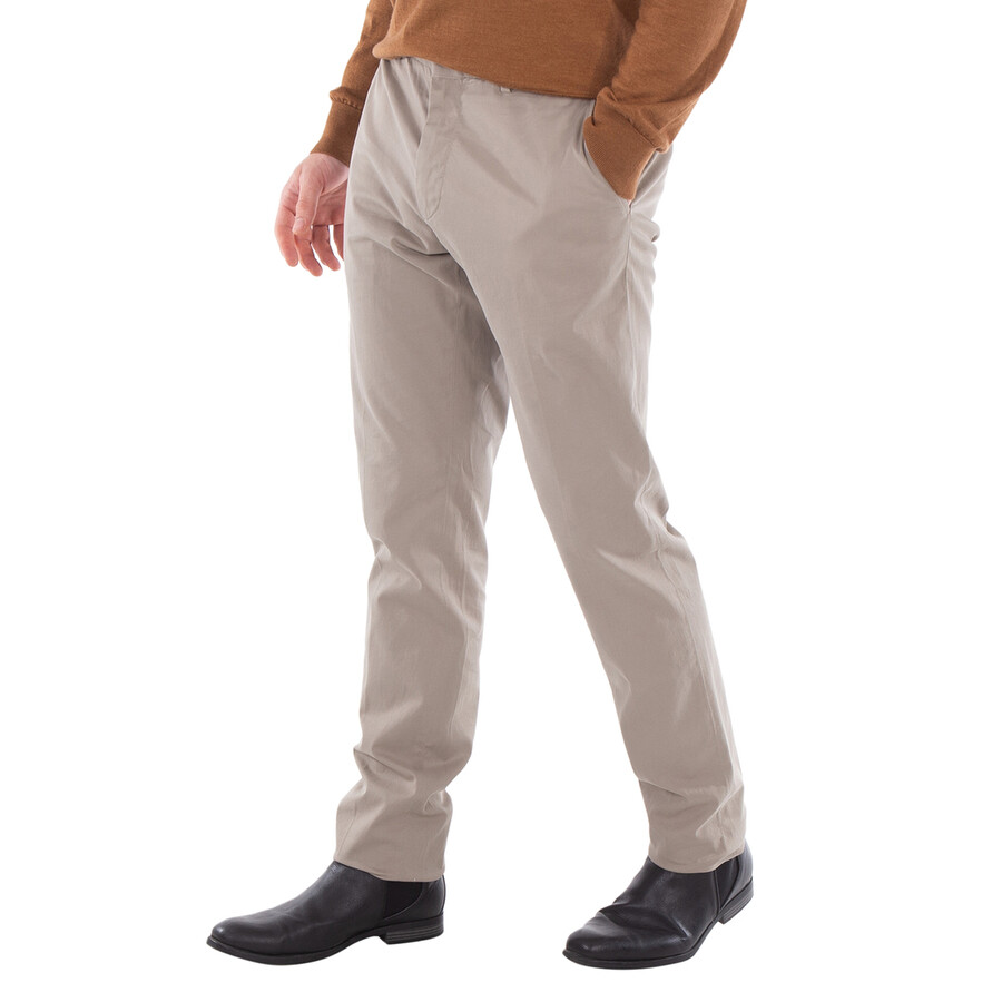 Zegna Ermenegildo  Tailored Cotton Chino Trousers In Brown